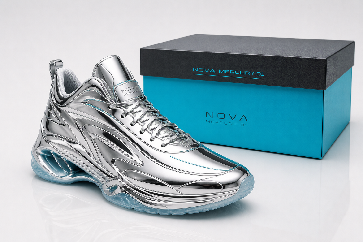 Silver sneaker set